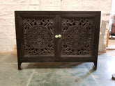 Dynasty Hand Carved Indian Solid Wood Small Buffet Sideboard